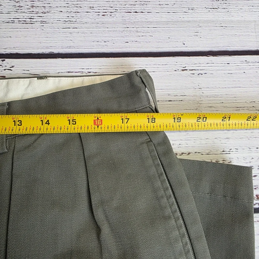 Polo Ralph Lauren‎ Andrew Pant Mens 36x28 Gray Pleated Cotton Chino Trousers